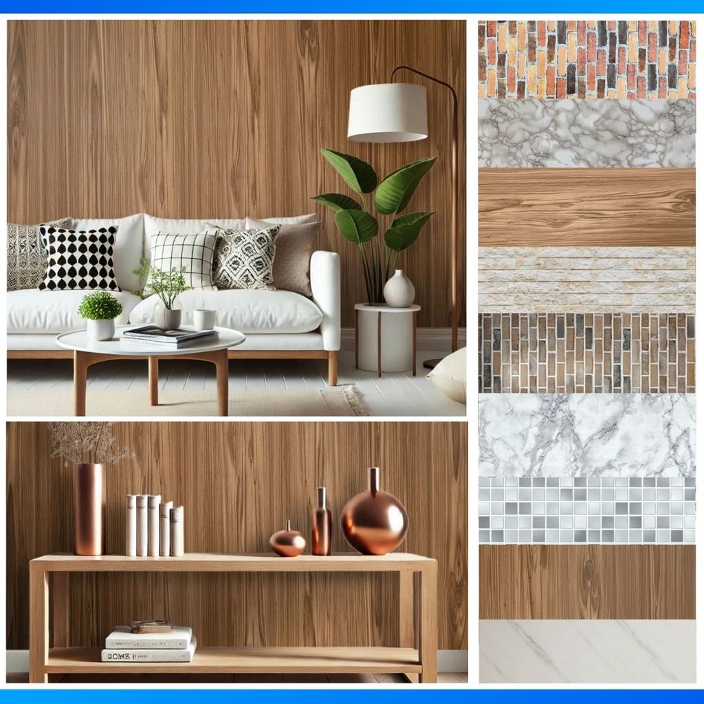 Kit Papel de Parede Adesivo 5MX45CM Lavável Adesivo Colante De Facil Aplicação