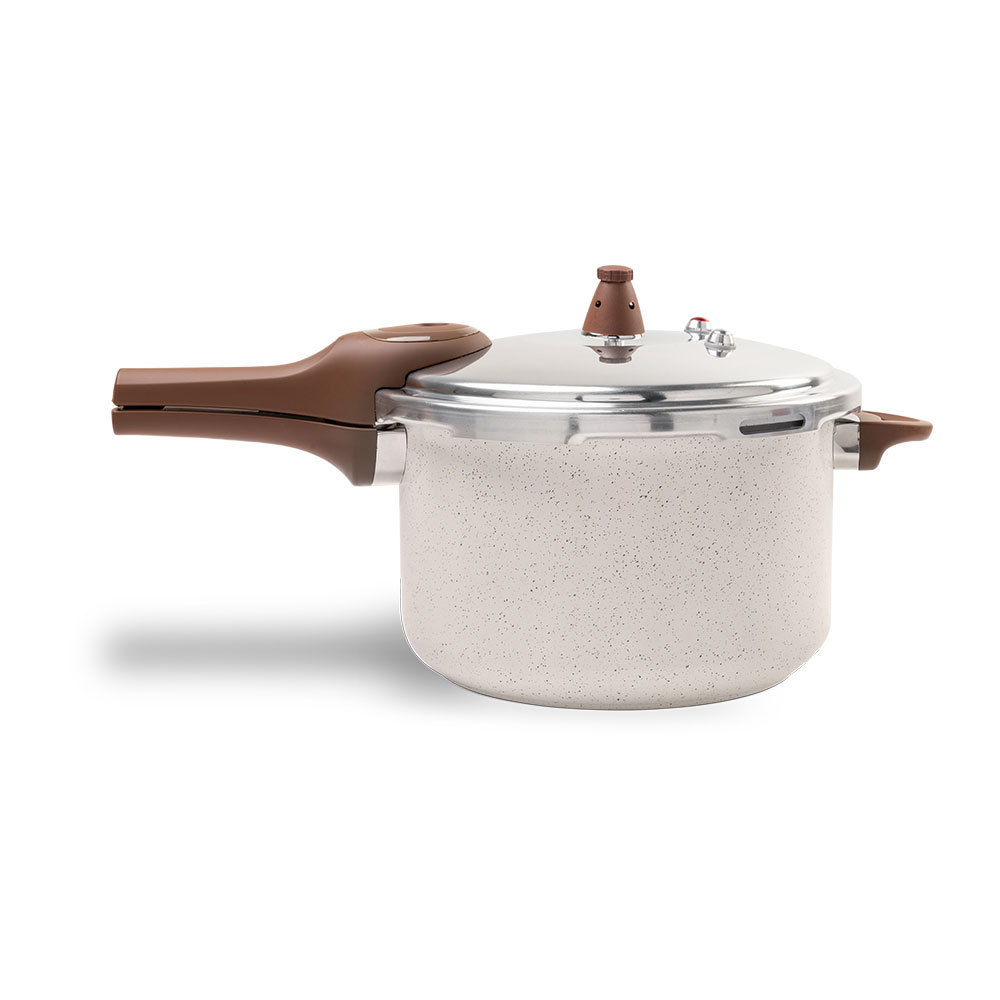 Panela Pressão Ceramic Life Pressure 6,8L Revestimento Cerâmico Indução Alça Ant