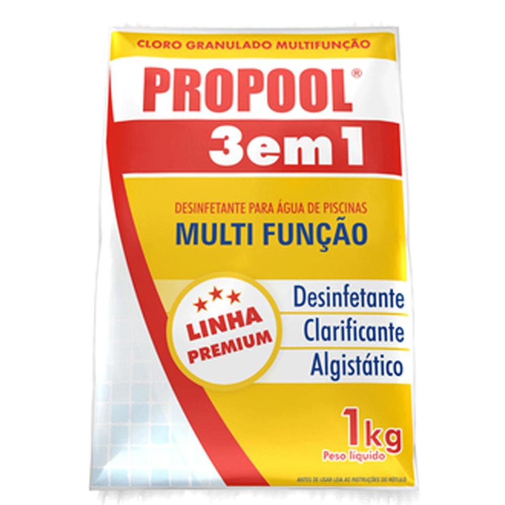 Cloro Piscina Estabilizado Propool 3 Em 1  1Kg Hidroall em Oferta na Shopee