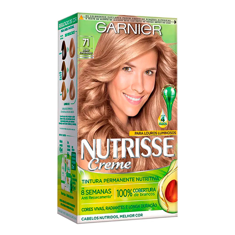 Tintura Creme Nutrisse Garnier Louro Explêndido 71 Kit