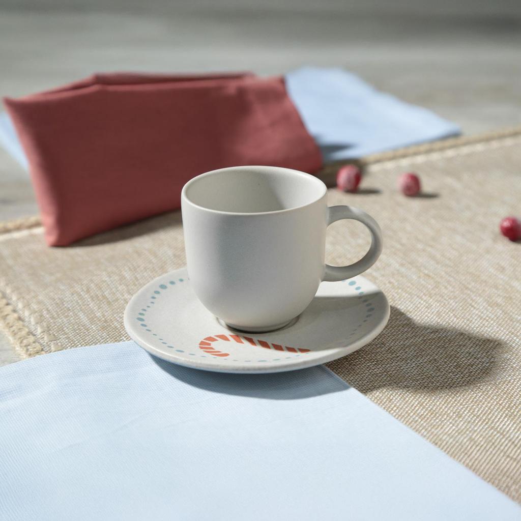 Conjunto com 6 Xícaras de Café com Pires Coup Stoneware Doce Magia 97ml — imagem 2 de 2