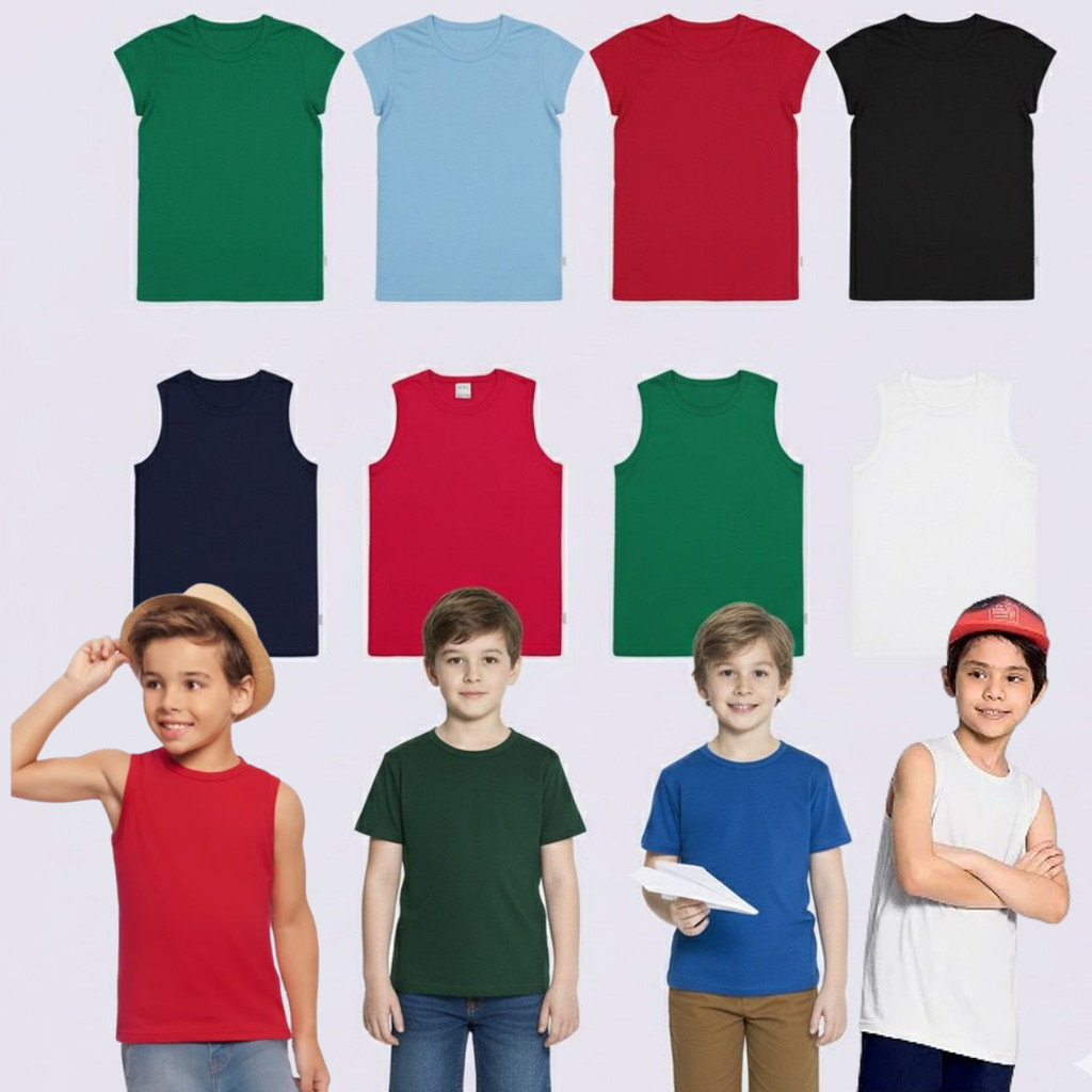 Camiseta de Menino Alakazoo Conforto Premium Malha Penteada Regatinha Confortável Macia Promoção
