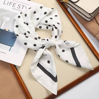 Lenço Feminino Toque de Seda Poá Elegante 70x70 | Estilo Clássico e Versátil em Oferta na Shopee