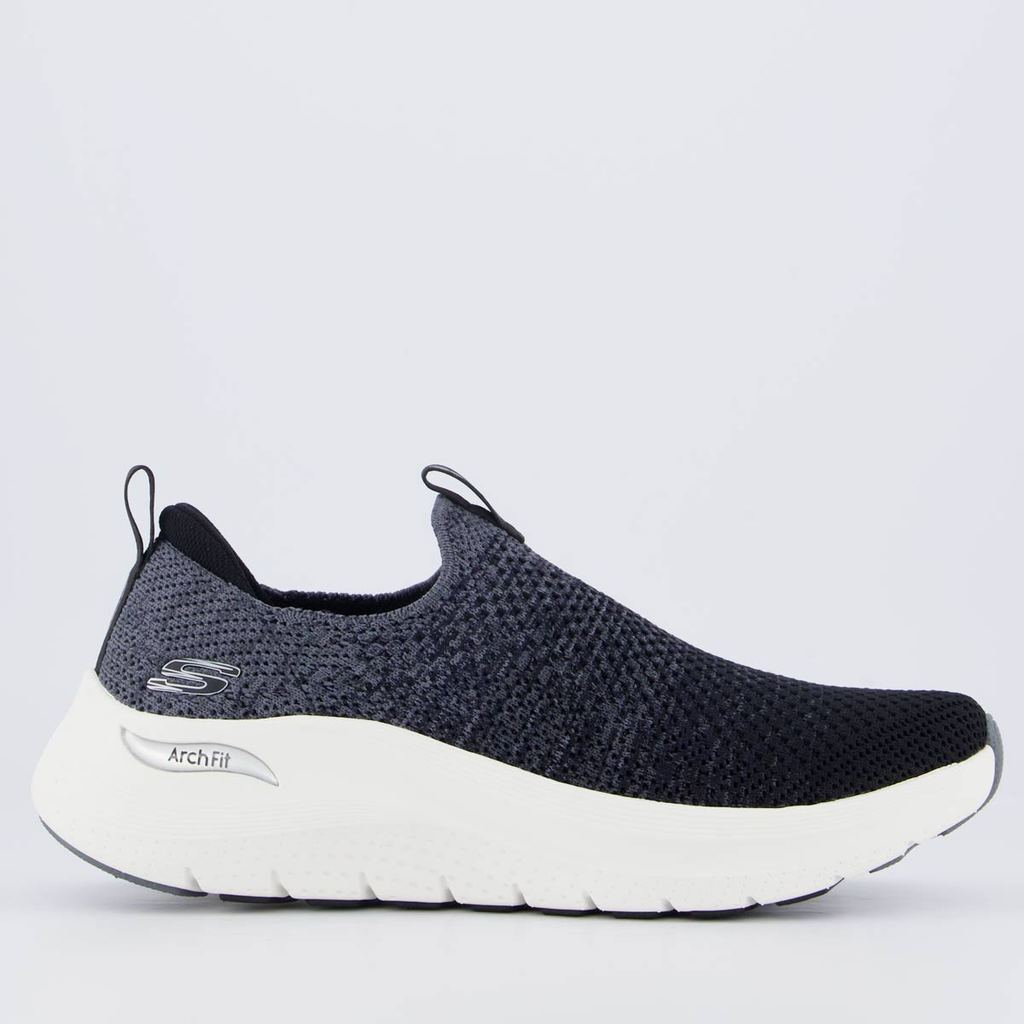 Tênis Skechers Arch Fit 2.0 Feminino Preto e Cinza