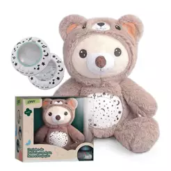 Pelúcia Musical Bebê 3 em 1 Luz Som Projeção Estrelas Sensor de Choro Ursinho Zippy Toys - 11124
