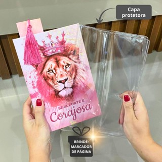 Kit Bíblia Sagrada + Capa Protetora | Seja Forte | Capa dura | ARC | Letra Média | Harpa Cristâ em Oferta na Shopee