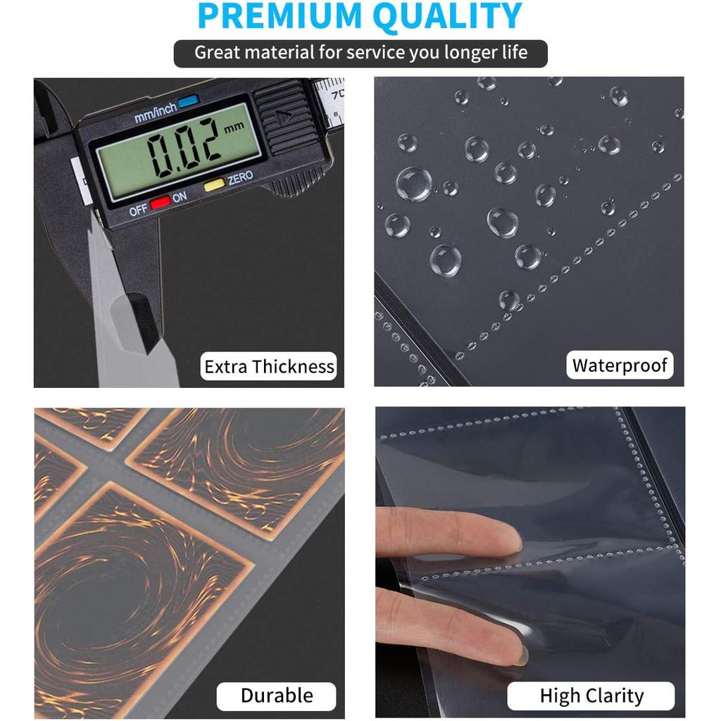 Kit 10/20/30 Folhas Plásticas Fichario Pasta Album Pokemon Cartão iBoa Presentes