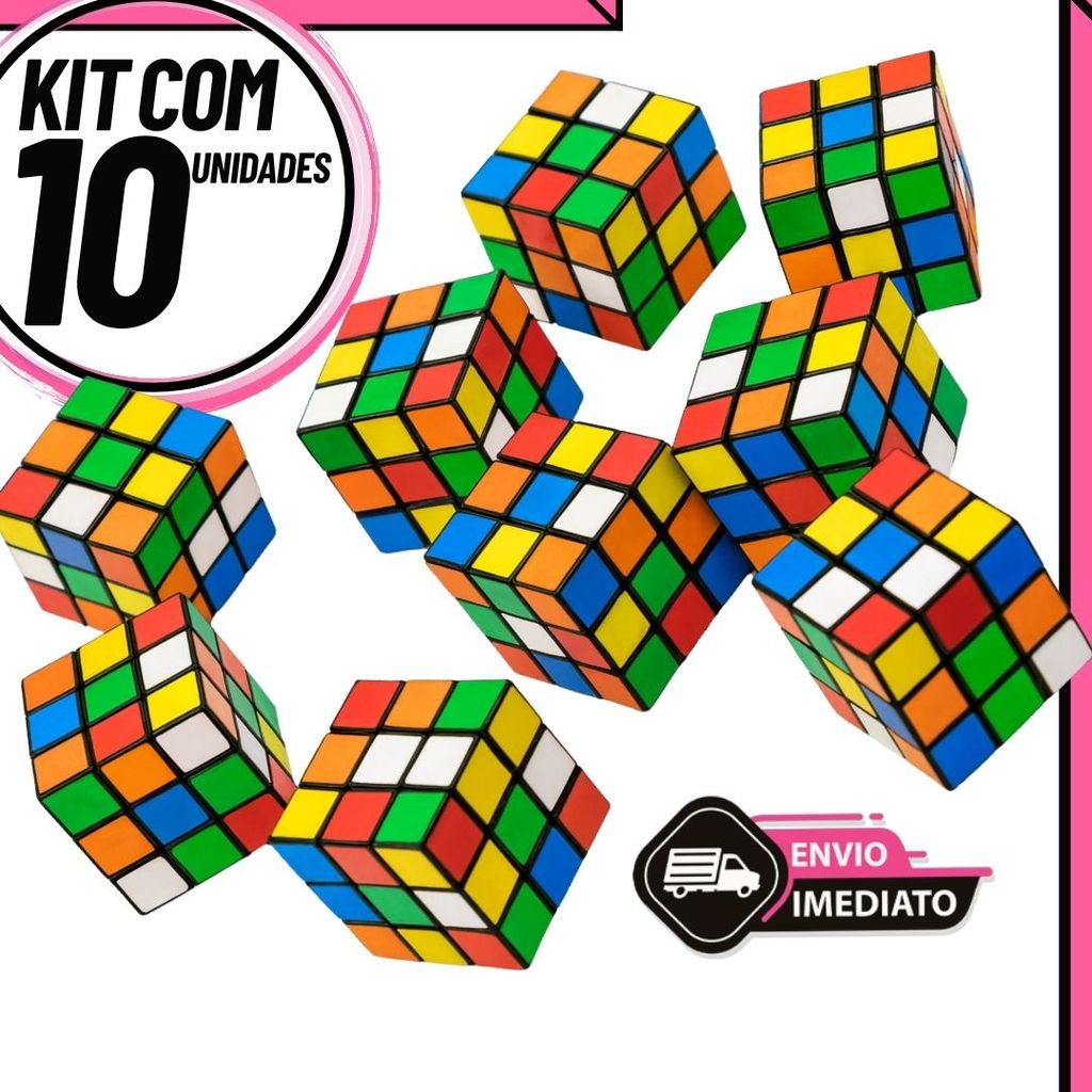 Kit 10 Cubo Mágico 5x5cm – Quebra-Cabeça Educativo Antiestresse para Crianças e Adultos em Oferta na Shopee