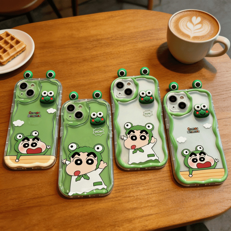 Capa Para Samsung Galaxy S26 Ultra S25 S24 Plus S26FE A17 A06 A07 A16 A56 M16 A36 A55 A15 Orelhas De Sapo 3D Cute Crayon