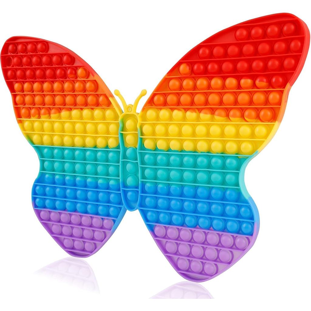 Brinquedos Antiestresse Gigantes para Crianças, Brinquedo Sensorial de Borboleta com Bolhas de 19 Polegadas, Super Grand