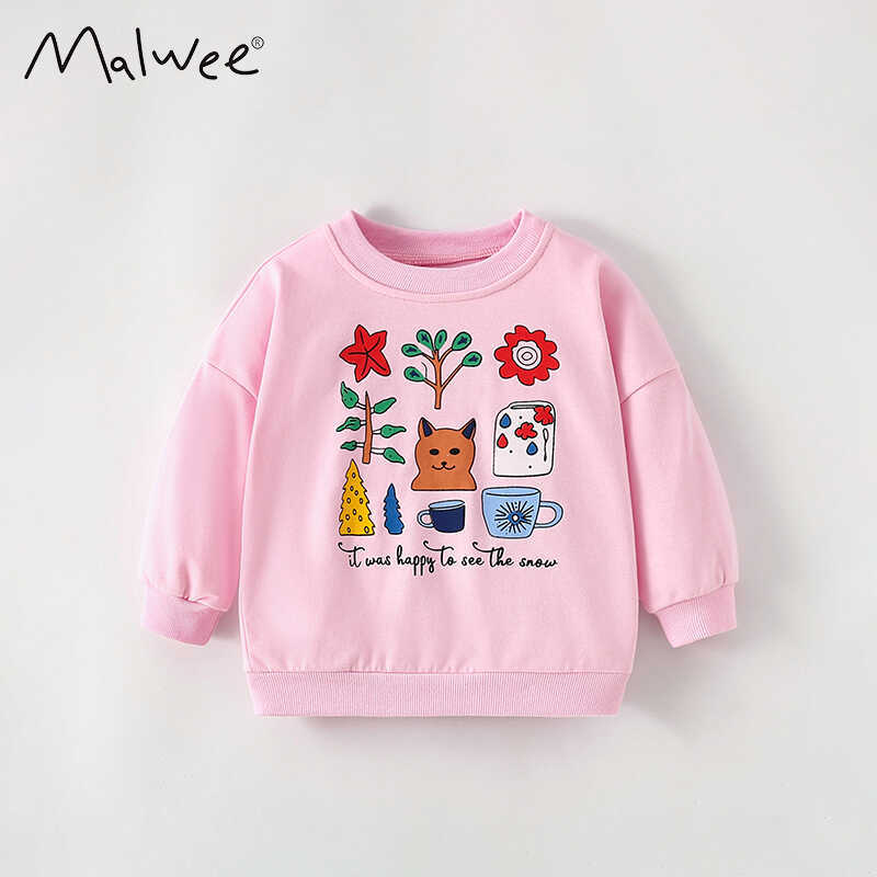 Meninas moletom 2026 primavera outono novo estilo elegante estilo ocidental pulôver crianças Casual manga comprida topo 