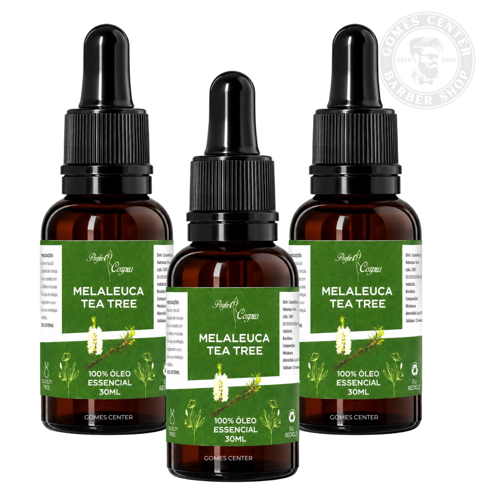 Kit 3 Óleo Essencial de Melaleuca 100% Puro Tea Tree 30ml Cada