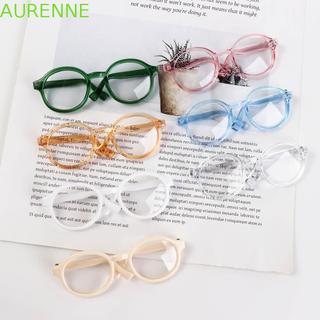 Óculos De Plástico Transparentes AURENNE , Acessório De Boneca , Redondos De Cor Doce , Miniatura