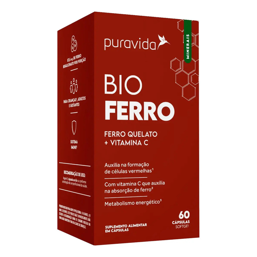 Bio Ferro - Ferro Quelato + Vitamina C Pura Vida
