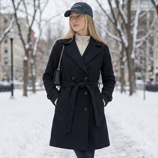 Sobretudo Casaco Feminino Abrigo Trench Coat Com Cinto Moda Blogueira Elegante Social Lançamento