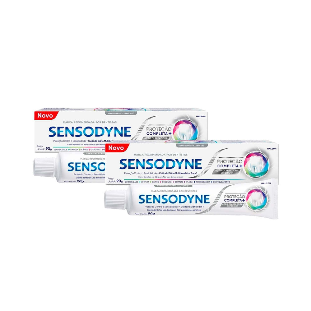 Kit 2 Creme Dental Sensodyne Proteção Completa 90g