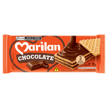 Biscoito Marilan Wafer Chocolate 70g