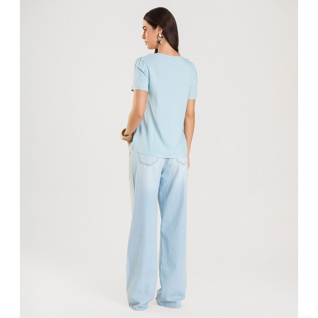 Blusa Feminina Em Viscose Infinita Cor Azul