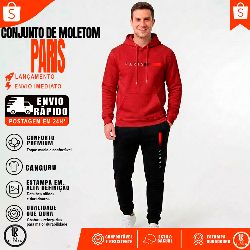 Conjunto Moletom canguru Premium  Masculino e Feminino Casaco  Blusa de frio  Inverno 2026 Lançamento