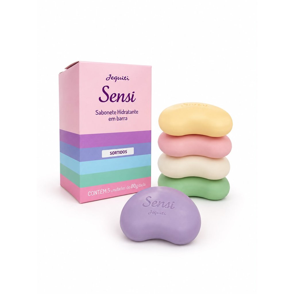 Sabonete Hidratante em Barra Sortidos Sensi Jequiti 5x80g
