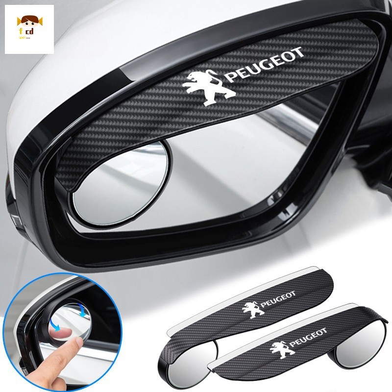2 Unidades De Viseira De Chuva Para Espelho Retrovisor De Carro-Peugeot 206 207 208 Tampa De Ponto Cego