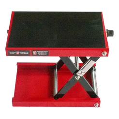 Elevador Pneumático Moto Sigma Tools 400kg Rampa Ajustável Aço Vermelho Elevatória Motocicleta Oficina Profissional