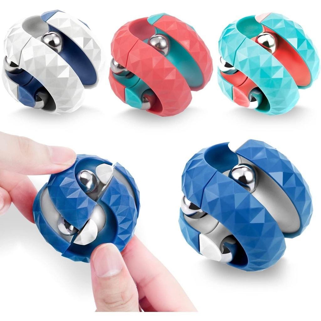 Conjunto de 4 Brinquedos Orbit Ball, Cubos Giratórios Antiestresse, como Presentes para Alívio do Estresse e Brinquedos