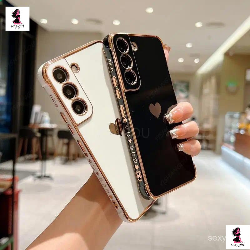 Capa de celular de luxo para Samsung Galaxy S24 S22 S23 Ultra S21 S23 FE A52 A53 A55 A54 A35, padrão lateral em forma de