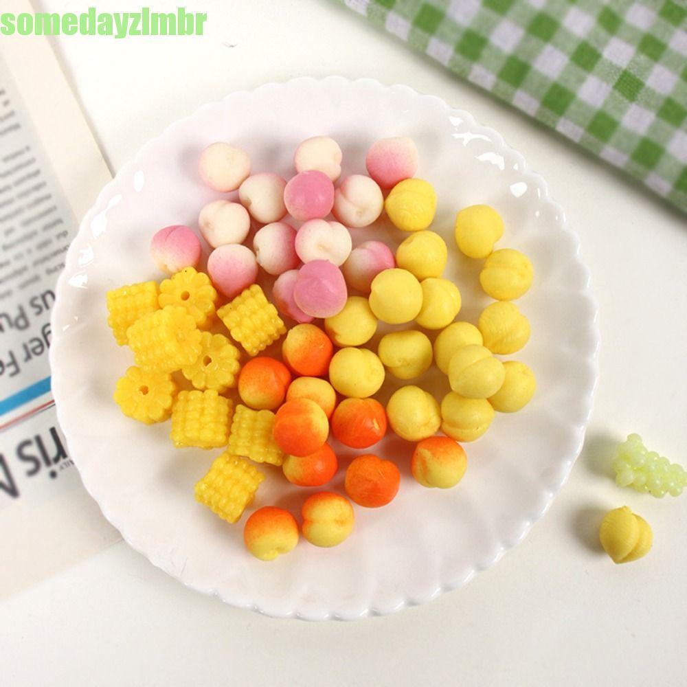 SOMEDAYZL0M Squeeze Sensory Toys , Uvas Fidget Toy Peach , Milho Mini Simulação Brinquedo De Cozinha