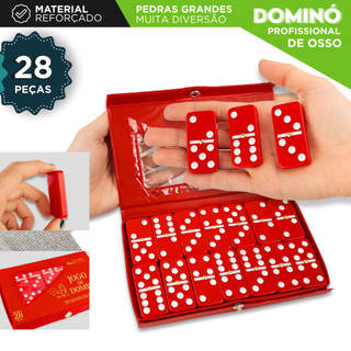 Domino De Osso Vermelho Profissional - Pedras Grandes - NL