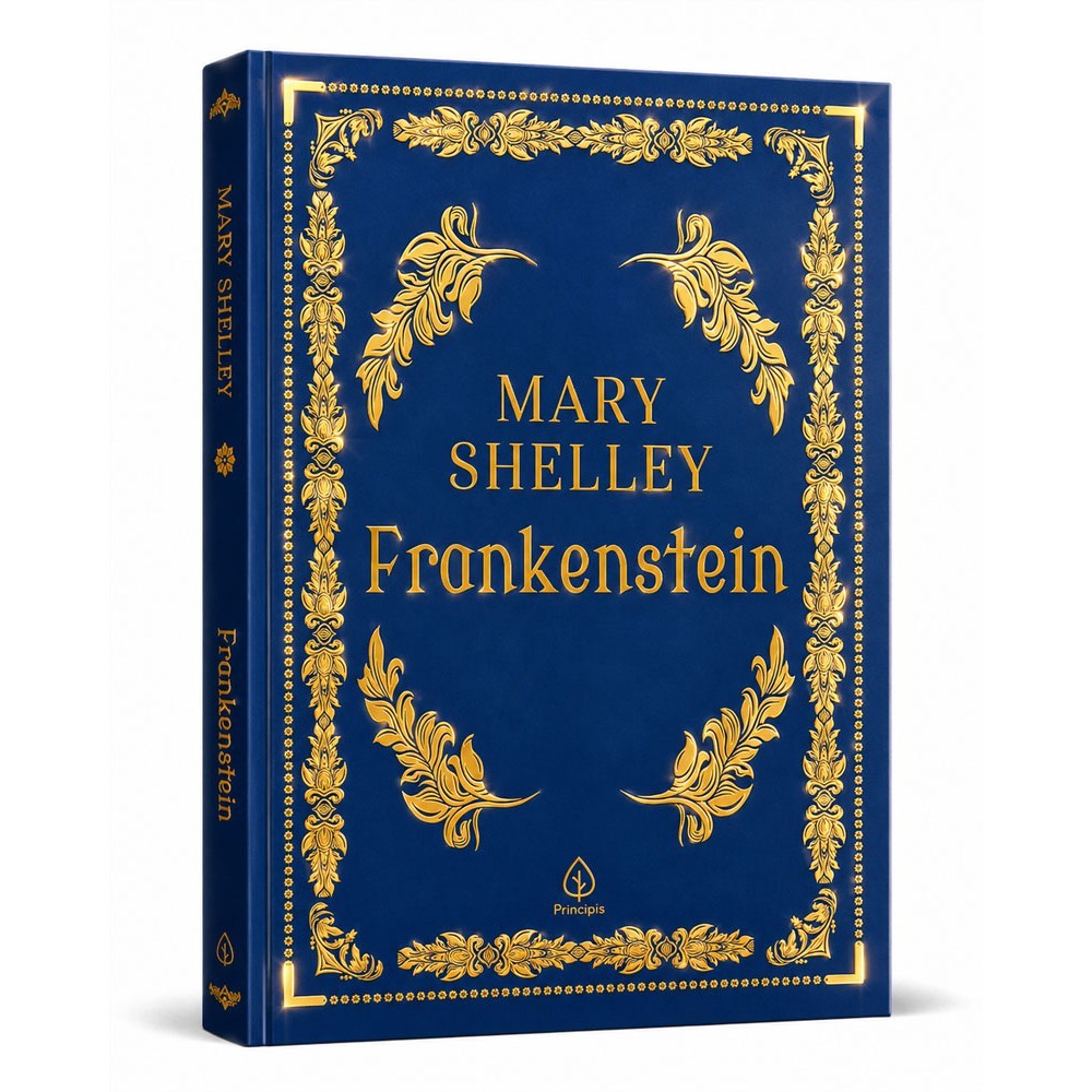Livro Frankenstein - Edição Especial de Luxo Almofadada com Bordas