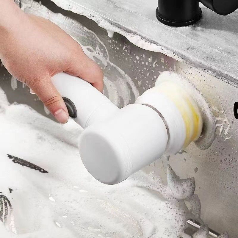 Cozinha escova de lavar louça pote escova multifuncional portátil escova limpeza elétrica pia do banheiro telha limpeza