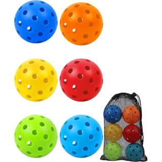 HOTWIND Pacote com 6 Bolas de Substituição para Jogo de Golfe no Quintal, Bolas de Golfe Coloridas de 3" para Treino com