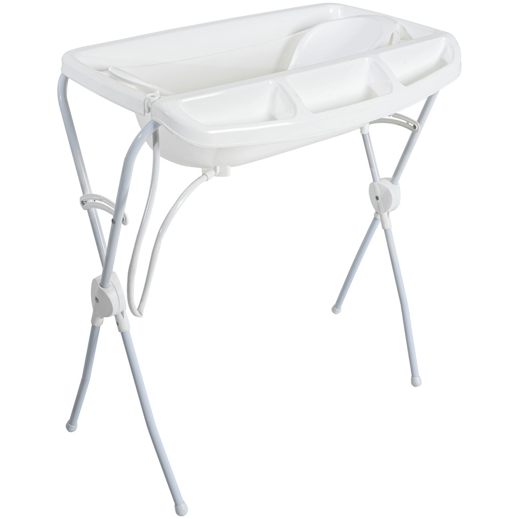 Banheira Compacta Dobravel Kiddo Chuá II Branca Suporte