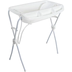 Banheira Compacta Dobravel Kiddo Chuá II Branca Suporte