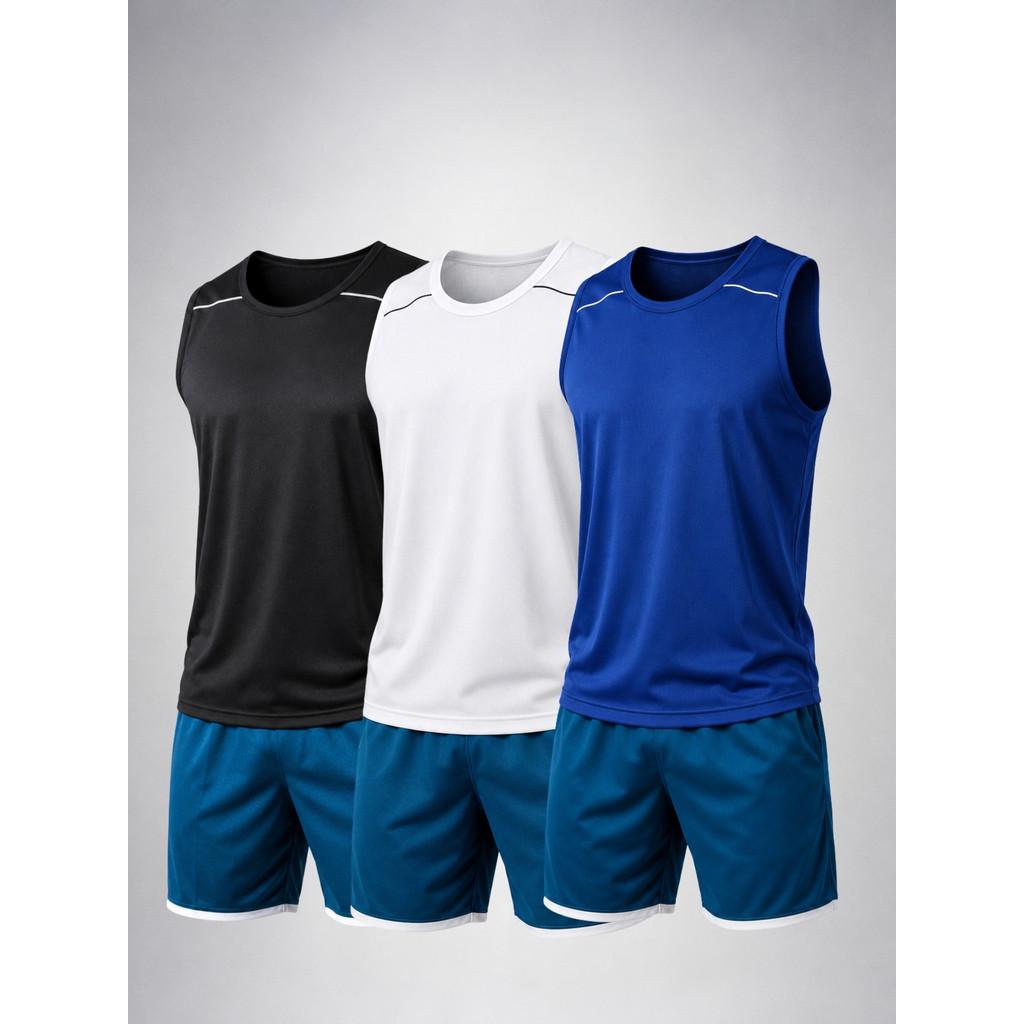 Kit 3 Regatas Dryfit Masculinas Academia Fitness Musculação Corrida Treino Esportiva Respirável