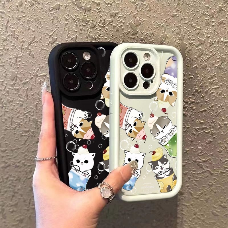 Capa Fosca Mofusand Shark Cat Dos Desenhos Animados Para Samsung Galaxy A17 A07 A14 A25 A54 A56 A36 A26 A24 A14 A15 A12 