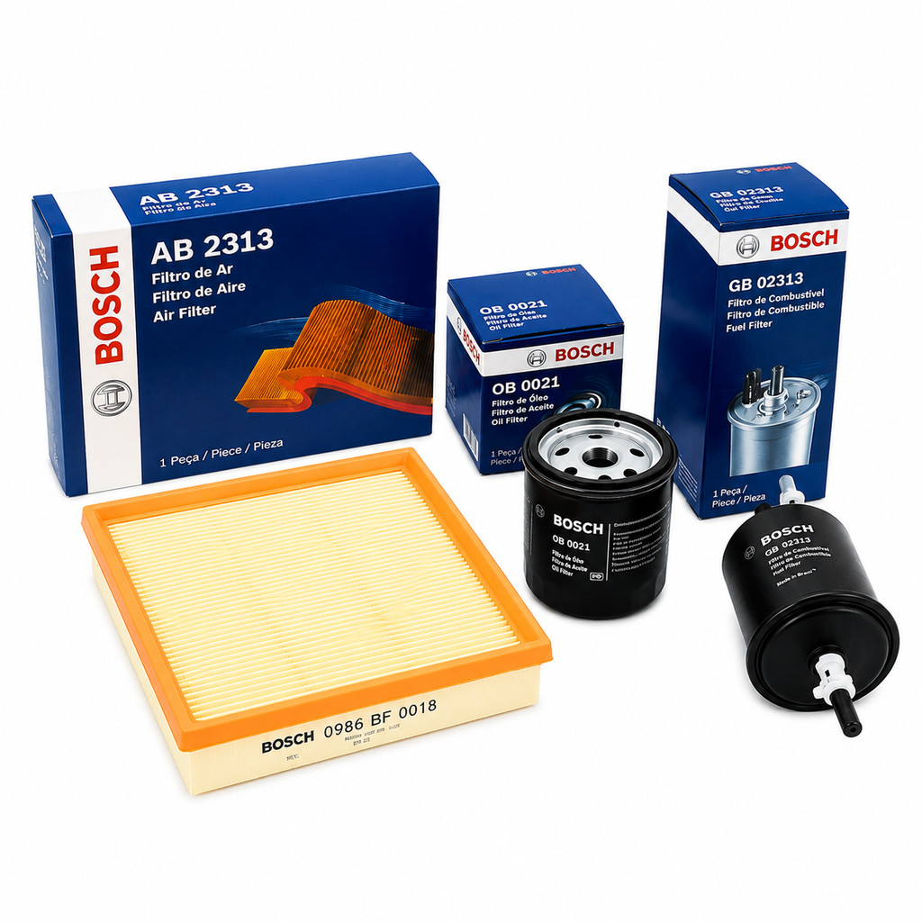 Kit Filtro Ar Combustível Óleo Bosch Corsa 1.0 1.4 1.6