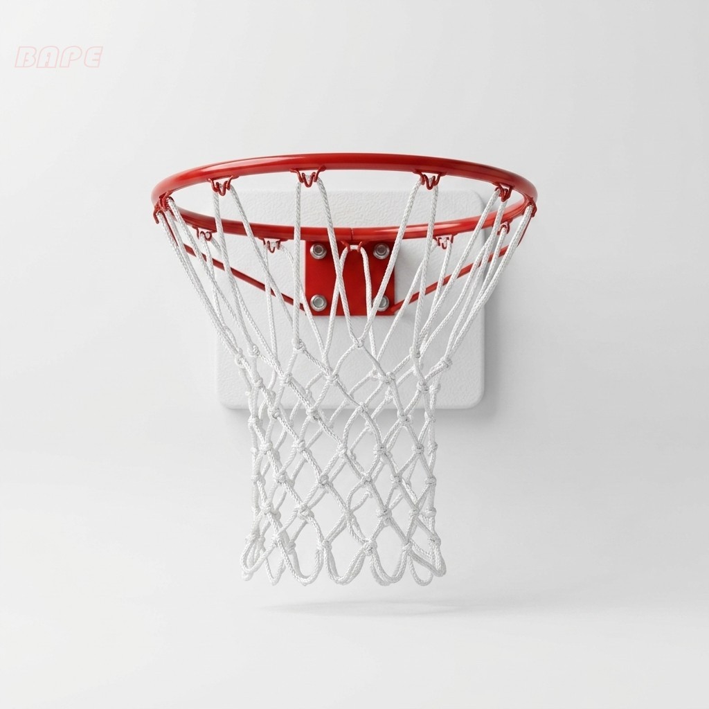 Cesta De Substituição Durável De Rede De Basquete De Nylon Branco De 55 Cm Para Quadras Internas E Externas , Crianças A