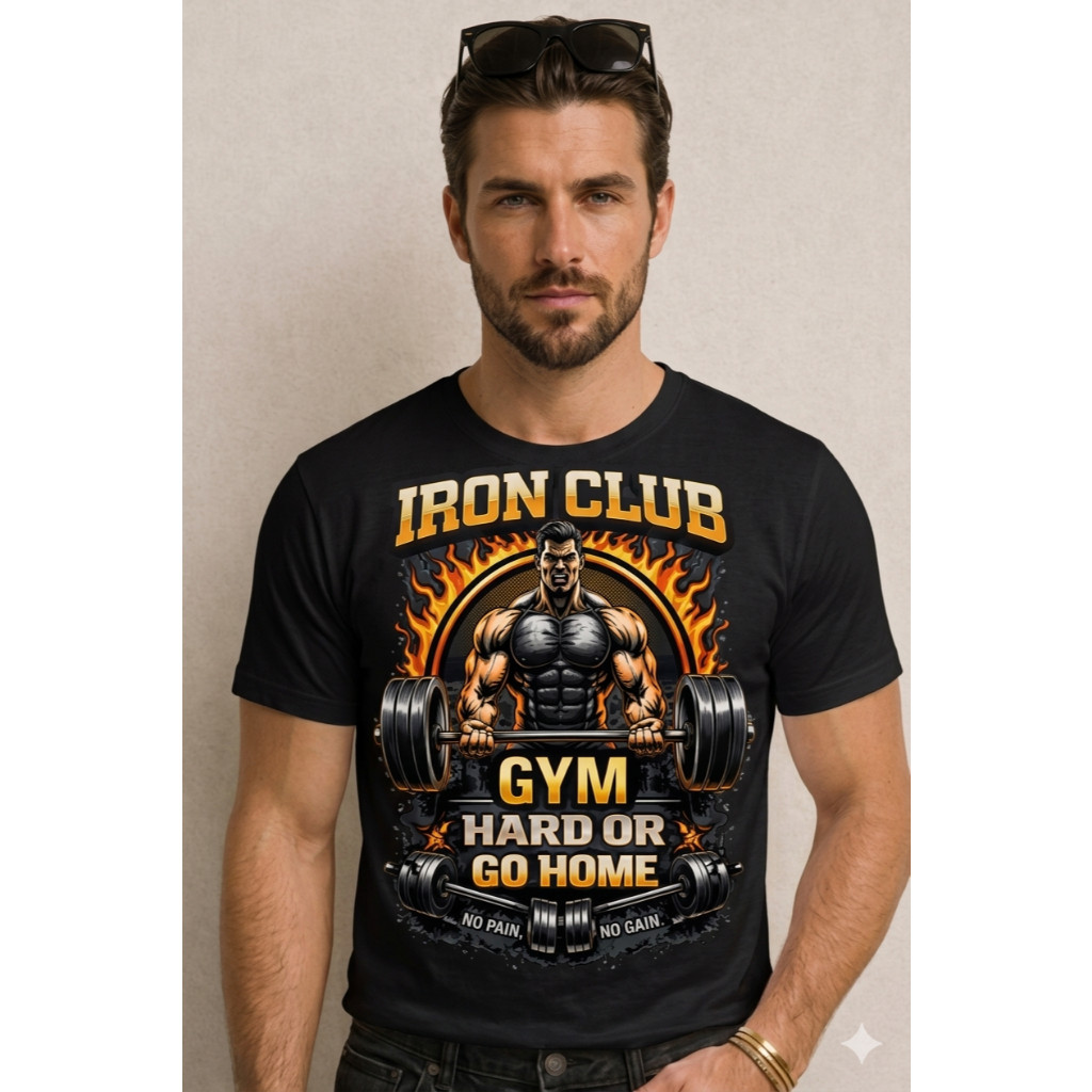 Camiseta Masculina Streetwear Academia Shape Camisa Moda Fitness de Algodão 26.1 Premium Confortável