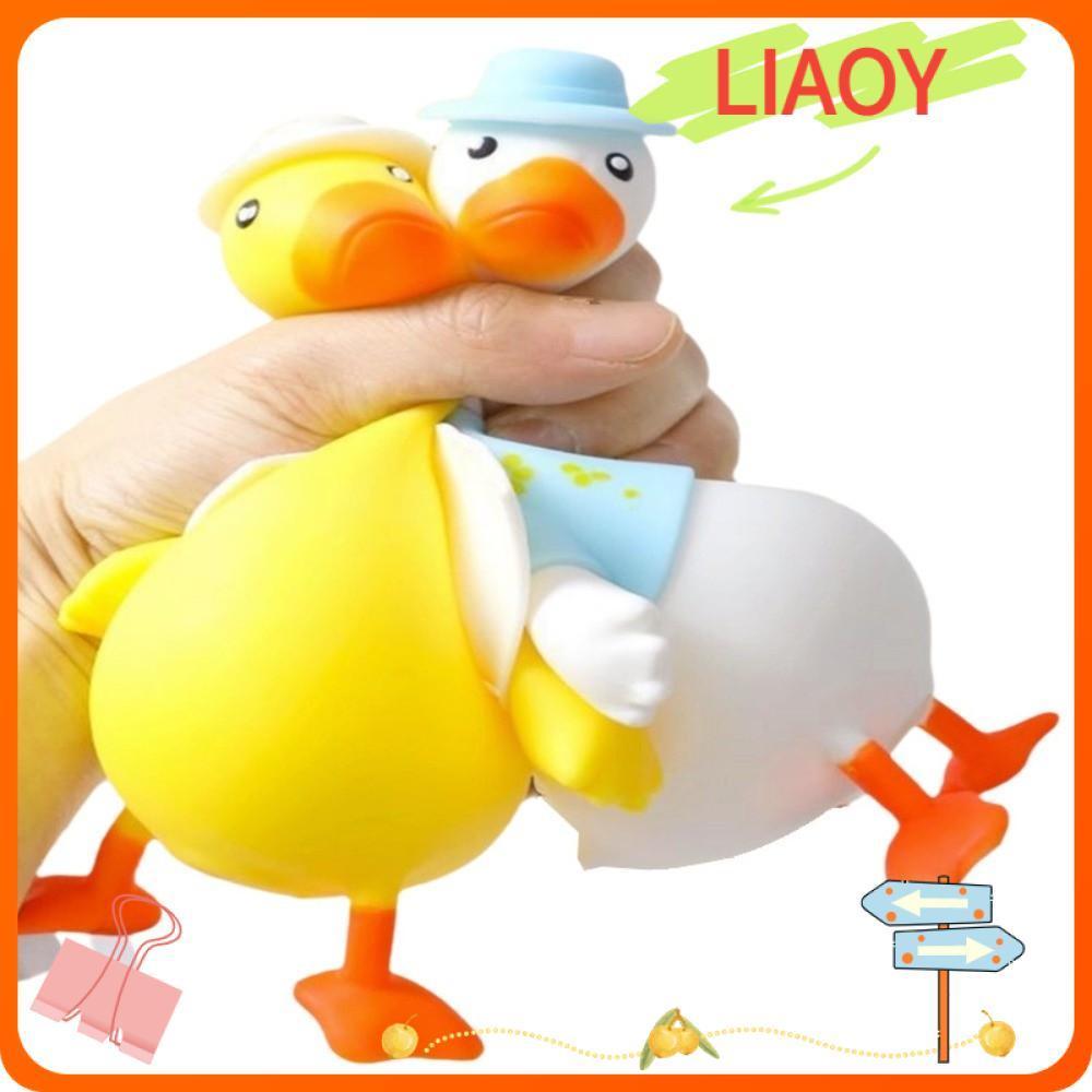 LIAOYING Brinquedos De Apertar Em Forma De Pato , Brinquedo Sensorial Sentado De Desenho Animado De Descompressão De Asc
