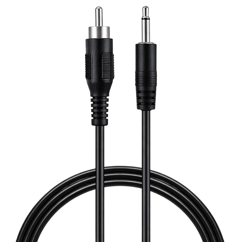 Cabo de Áudio de 3,5mm para RCA, Adaptador de Cabo Mono de 3,5mm para RCA de 6,5 pés, Conector de Áudio Macho de 1/8 de