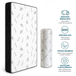 Colchão Tamanho Casal D33 Espuma Certificado Inmetro 188x138x12 Cm Ortopédico Alta Qualidade Conforto e Resistência - AV