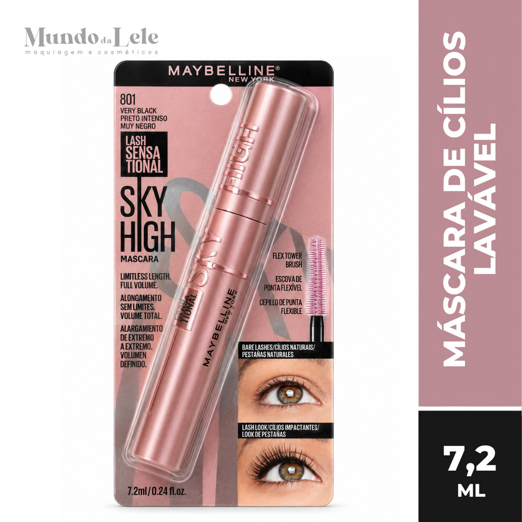 MÁSCARA DE CÍLIOS MAYBELLINE NY SKY HIGH LAVÁVEL 7,2ML