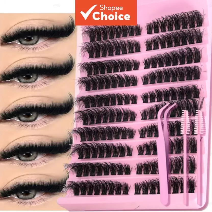 Conjunto de Cílios Postiços Longos Híbridos: Tipo D-Volume, 8-16mm, Natural e Fofinho, Reutilizável — imagem 1