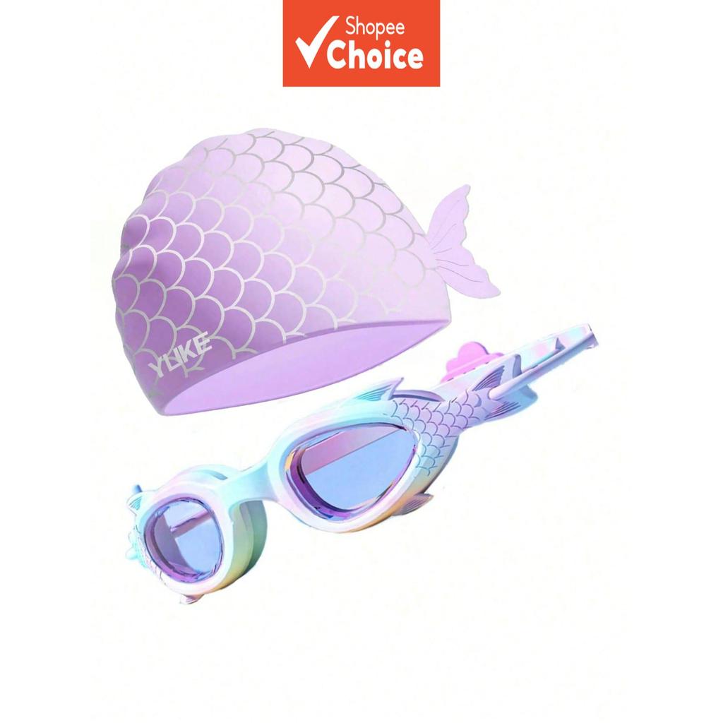 1 Peça De Óculos E Boné De Natação De Silicone Para Jovens – Antiembaçante , À Prova De Vazamentos , Ajuste Confortável