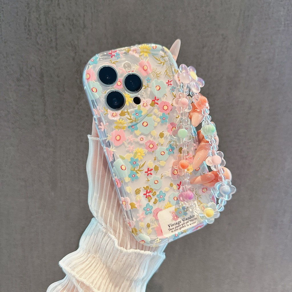 Capa De Telefone Com Impressão De Corrente De Flores Silvestres Para Samsung A16 A06 A12 A13 A25 A15 A05 A05S A35 A14 5G