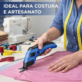 Tesoura Elétrica para Papelão e Tecido Recarregável USB Sem Fio para Couro EVA Plástico Artesanato