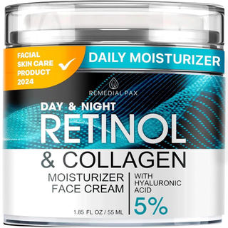 Creme Facial Hidratante com Retinol, Creme Firmador Anti-Envelhecimento para o Pescoço, Creme Facial para Dia e Noite