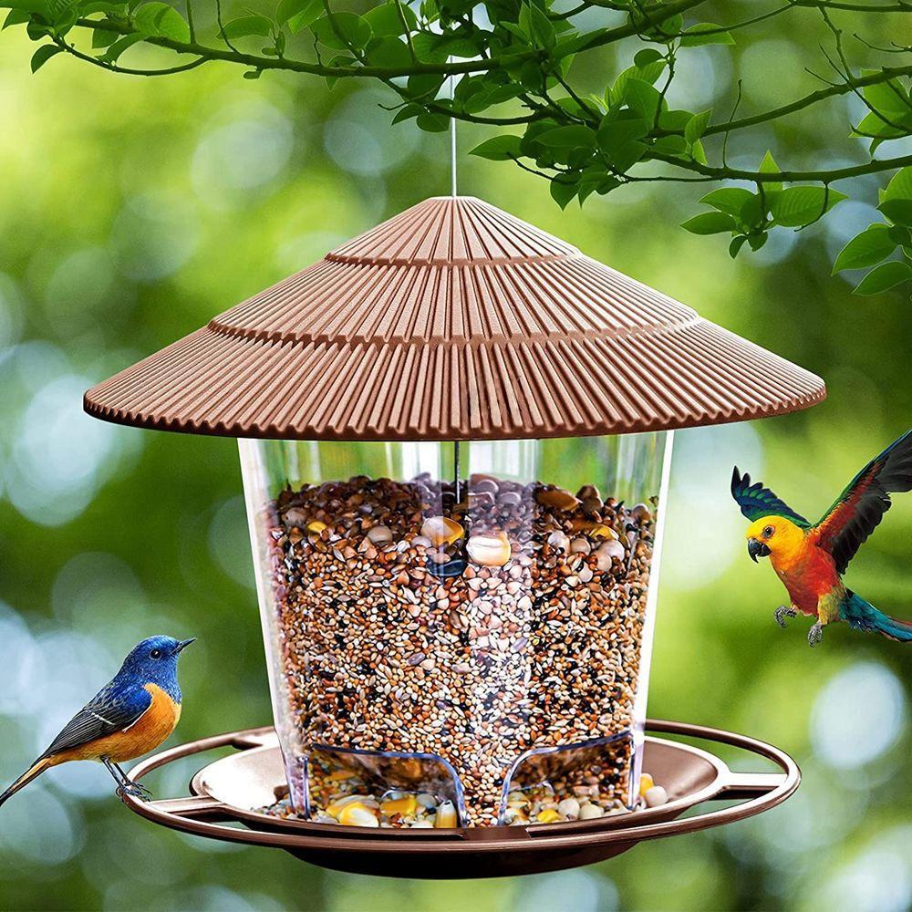 Alimentador De Pássaros Ao Ar Livre Gazebo Animal Voador Para Animais De Estimação Pendurado Estação De Alimentação Ferr